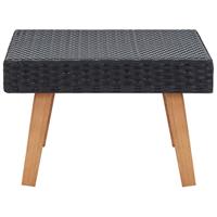 Tuintafel poly rattan zwart - thumbnail