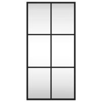 VidaXL Wandspiegel rechthoekig 30x60 cm ijzer zwart - thumbnail