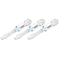 HAZET Bit 2204NSLG-3/3 · 1/4 inch (6,3 mm) zeskant massief · Binnen-zeskant-profiel · 3-delig · SW 3 mm - thumbnail