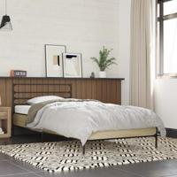 Bedframe bewerkt hout en metaal sonoma eikenkleurig 90x190 cm - thumbnail