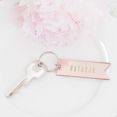 Sleutelhanger banner met naam Sleutelhanger banner met naam