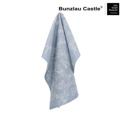 Bunzlau Castle Bunzlau Castle Almond Blossom theedoek 65x65 Grey Blue