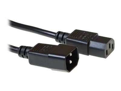 ACT AK5122 230V Aansluitkabel C13/C14 Zwart - 10 meter