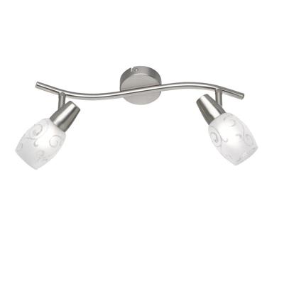 Trio PlafondlampColmar 2-lichts nikkel mat - R80022007