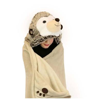 Noxxiez knuffeldeken met capuchon egel, 130x100cm Noxxiez knuffeldeken met capuchon egel, 130x100cm