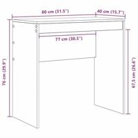 Bureau Sonoma Eiken 80x40x76 cm Gelaagd Hout - thumbnail