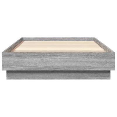Bedframe bewerkt hout grijs sonoma eikenkleurig 90x190 cm