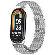 Milanese band - Zilver - Xiaomi Smart Band 8 / 9 / 10 - thumbnail