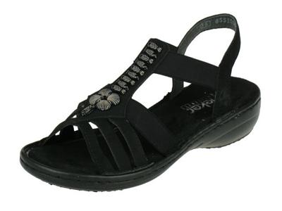 Zwarte Rieker Sandalen