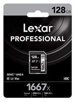 Lexar 1667X 128GB 250MB/s Professional U3 V60 UHS-II SDXC... - thumbnail