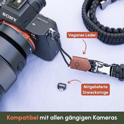 C-Rope Traveler camera strap Silent Black, 100cm Paracord