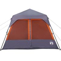 Tent 6-persoons 441x288x217 cm grijs en oranje - thumbnail