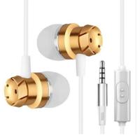 3.5 mm bedrade koptelefoon handsfree headset in ear oortelefoon oordopjes met microfoon voor Xiaomi telefoon MP3 speler laptop (goud) - thumbnail