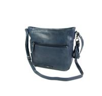 SCOTCH leren Damestas schoudertas navy - thumbnail