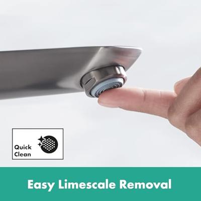 Hansgrohe Talis e 1-gr wastafelmkr 240 zo/afvoer brushed black chr 71717340