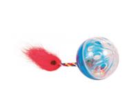 TRIXIE SET RATELBALLEN MET STAART KUNSTSTOF ASSORTI 4X4X4 CM 4X2 ST - thumbnail