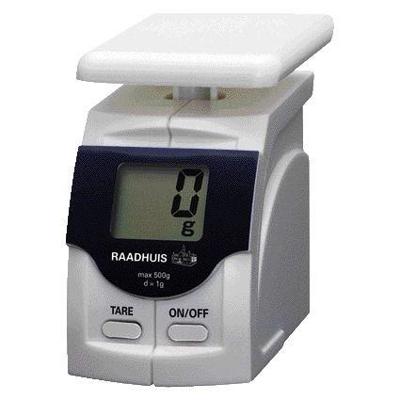 Briefweger Raadhuis tot 500 gram kunststof wit
