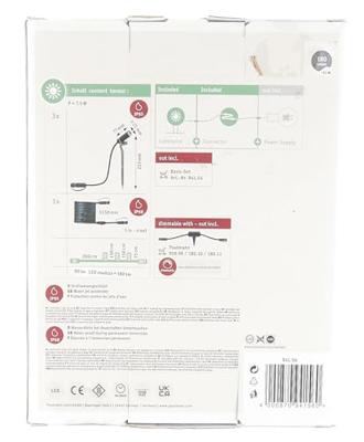 Paulmann Plantini 94156 Verlichtingssysteem Plug&Shine LED-tuinspot uitbreidingsset Set van 3 stuks LED 7.5 W Warmwit Antraciet