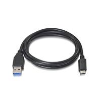 AISENS A107-0060 USB 3.1 kabel (10 Gbit/s, 3 A, 1 m, voor mobiele telefoon en tablet), zwart - thumbnail