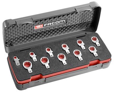 Facom koffer met metrische opzetringsteeksleutels 9 x12 mm - 12.J11