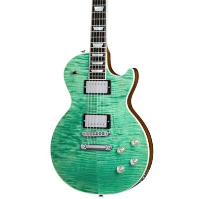 Gibson Les Paul Modern Figured Seafoam Green elektrische gitaar met hardshell case