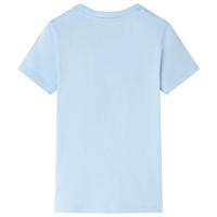 Kindershirt busjesprint 128 lichtblauw - thumbnail