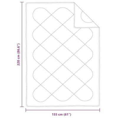 VidaXL Zomer dekbed wit 220 x 135 x 3 cm polyester VidaXL Zomer dekbed wit 220 x 135 x 3 cm polyester