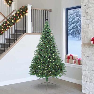VidaXL Kunstmatig voorverlicht kerstboom met 300 led groen 240 cm pvc