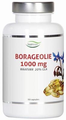 Nutrivian Borage olie 1000 mg 60 Capsules