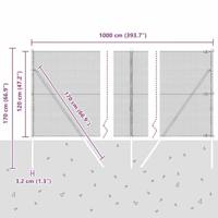 VidaXL Afrasteringspaal groen 10 x 1,2 m (12 x 12 mm gaas) - thumbnail