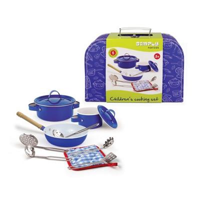 Simply for Kids Metalen Kookset in Koffer Blauw 11-delig Simply for Kids Metalen Kookset in Koffer Blauw 11-delig