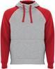 Roly RY1058 Badet Hooded Sweatshirt - Heather Grey 58/Red 60 - 3XL - thumbnail