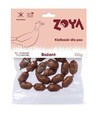ZOYA Pheasant sausages - traktatie voor hond - 100g