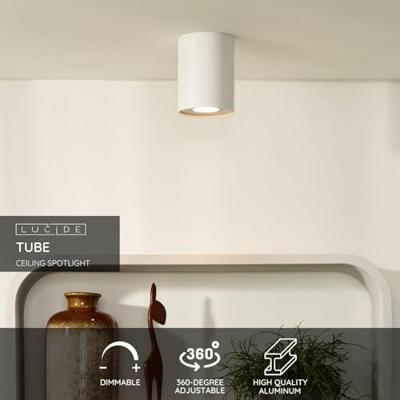 Lucide TUBE - Plafondspot - Ø 9,6 cm - 1xGU10 - Wit
