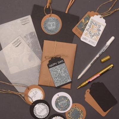 Vaessen Creative • embossing folder kerstlabels