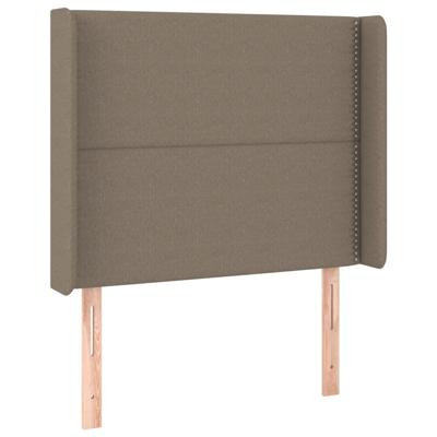 Boxspring met matras stof taupe 90x200 cm