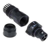 Amphenol CC-03BFMB-QL8APP X-Lok 3 Pin Female Connector | Male Contact | Middle Size | Soldeer | 20 AC - thumbnail