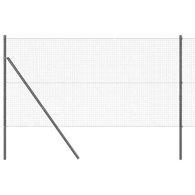 VidaXL Afrasteringspaal grijs 10 x 1,2 m (25 x 25 mm gaas)