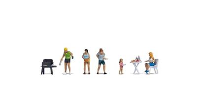 NOCH 15881 H0 Mensen op de camping figuren Geverfd, Staand, Zittend