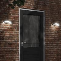 VidaXL Buitenwandlampen 2 st led gegoten aluminium zwart - thumbnail