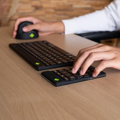 R-GO Tools Numpad Break Numeriek toetsenbord Bluetooth, Draadloos Ergonomisch, Geluidsarme toetsen Zwart
