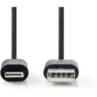Sync and Charge-Kabel | Apple Lightning 8-Pins Male - USB-A Male | 1,0 m | Zwart - thumbnail