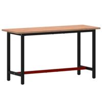VidaXL Werkbank 150x55x81,5 cm massief beukenhout en metaal - thumbnail