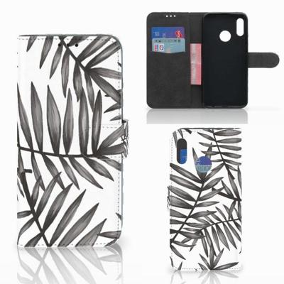 Honor 10 Lite Hoesje Leaves Grey Honor 10 Lite Hoesje Leaves Grey