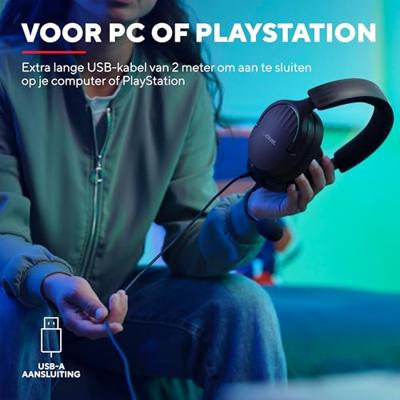 Trust GXT 490 Fayzo 7.1-USB-gamingheadset Headset Zwart - thumbnail