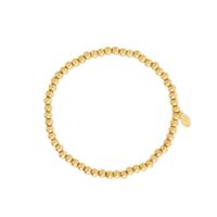 Gouden kralenarmband 4mm - thumbnail