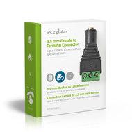 Nedis CCTV-Security Connector |3,5 mm Jack Female | Groen / Zwart | 1 stuks - CCTVCF50BK5 CCTVCF50BK5
