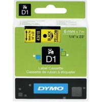 Dymo D1 tape 6 mm, zwart op geel - thumbnail