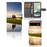 Google Pixel 6A | Telefoonhoesje | Met pasjeshouder | Koe - thumbnail