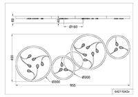 Trio Zwarte led plafonnièreGroovy 4-lichts - 642110432 - thumbnail